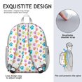 thumbnail image 5 of Pets Paws Print Colorful Backpack Backpack for School,Cute School Bag,Schoolbag with Adjustable Shoulder Straps & Padded Back,13.8"x11.4"x6", 5 of 6