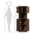 thumbnail image 3 of Blotout 68" Tall Farmhouse Corner Cabinet with 4 Doors, 23.6"W Barn Door Storage Cabinet with Adjustable Shelves, 5 Tier Corner Storage Cabinet for Kitchen,Bathroom,Living Room, 3 of 9