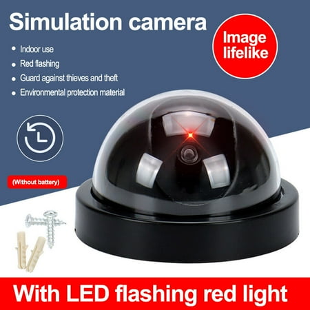 

2pcs Dummy Security Camera Surveillance CCTV Fake Dome Cam w/ Flashing LED Light
