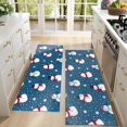 thumbnail image 4 of Kitchen Rugs Sets Of 2,Blue Christmas Snowman Pattern Anti Fatigue Kitchen Mat Rugs Non Slip Washable,Decorative Kitchen Floor Mats for Kitchen,Sink,Laundry,17"X47", 4 of 5