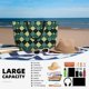 thumbnail image 5 of Fotbe Green Squares Bolsa de Viaje para Playa - Resistente al Agua, Bolsa Tote de Gran Capacidad y Ligera con 7 Bolsillos para Mujeres y Hombres, 5 of 7