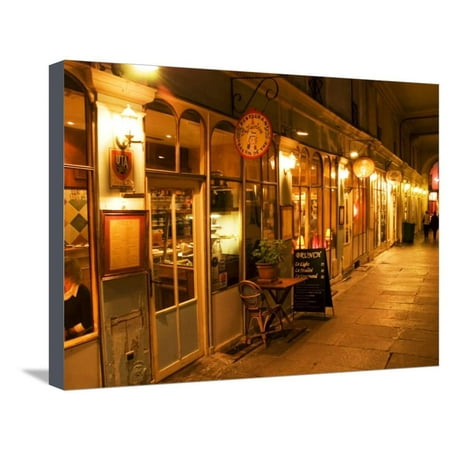 Inviting Array of Bistro in St. Germain, Paris, Ile-De-France, France Stretched Canvas Print Wall Art By Glenn (Best Of St Germain)