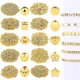 thumbnail image 1 of 1500pcs 10 Styles Gold Beads Assorted Jewelry Making Loose Beads For Diy Bracelet Necklace Earring, 1 of 3