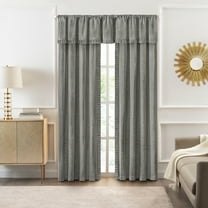 Woven Trends 2-Pack Pinch Pleated Curtains, Solid Farmhouse and Modern Rustic Curtains,  Box Pleated Edges for Living Room and Bedroom, Rod Pocket, 52" W x 63" L, Gray