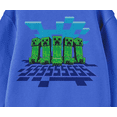 thumbnail image 2 of Minecraft Creepers Walking With Clouds and Shadows Youth Boys Royal Blue Long-Sleeve Tee-XS, 2 of 2