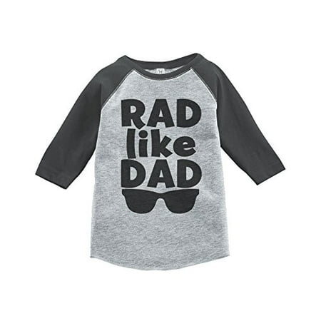 

Custom Party Shop Boy s Father s Day Vintage Baseball Tee Grey and Black