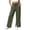 Army Green, variant on High Waist Split Hem Wide Leg Jogger Sweatpants for Women Elastic Drawstring Waist Versatile Casual Pants