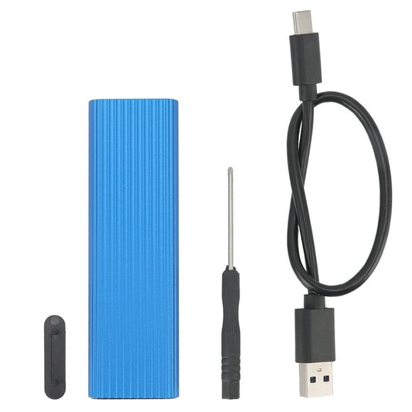M.2 SSD Enclosure Adapter Tool Free Aluminum Alloy Shell High Speed USB C 3.1 Enclosure Adapter for Home Office