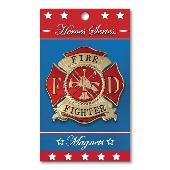 Allied Products Heroes Series Firefighter Medallion Large Magnet - 3" diameter