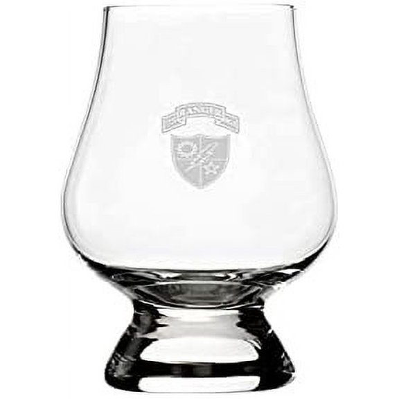 United States Army 75th Ranger Battalion United States Military Etched 2.5oz Glencairn Miniature Wee Whisky Glass