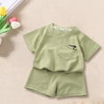 thumbnail image 2 of Ruyang Kids Girls 2 Piece Set Knit Top and Shorts Athletic Outfits Short Sleeve Matching Lounge Set Girls Breathable Outfits, 2 of 8