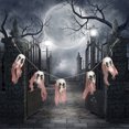 thumbnail image 2 of CASAFUN Halloween Hanging Ghost, Horror Hanging Skeleton White Gauze Thicky Hanging Halloween Props Yard Holy Day, Halloween Outdoor Decorations, 2 of 6