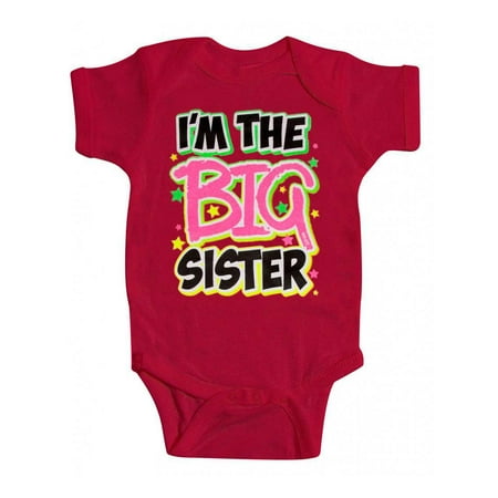 

Baby I m the Big Sister Bodysuit - Red - 24M