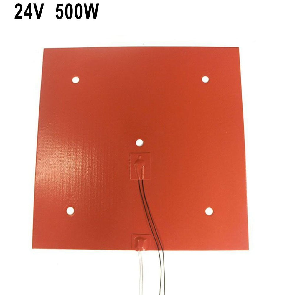 235*235mm 24V 500W Silicone Rubber Heating Pad for 3D Printer Heating Bed