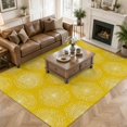 thumbnail image 3 of Area Rugs 5'x7', Yellow Flowers Carpet Runner Indoor Outdoor Rugs Home Decor Aesthetic, Rustic Country Botanical Floral Dots Non Slip Mats Washable Accent Rug for Living Room Bedroom, 3 of 8