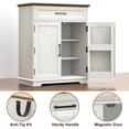 thumbnail image 4 of FAGAGA Modern Coffee Bar Cabinet with Storage, 36" Kitchen Buffet Cabinet with Storage Door, Farmhouse Wood Sideboard with Drawer for Kitchen, Dining Room, Reception Room | White, 4 of 8