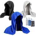 thumbnail image 2 of DFORD 3Pack Cooling Hoodie Towel, UPF 50+ Sun Protection Ice Towel, Instant Cooling Towels for Neck and Face, Perfect for Sports, Gym, Workout, Yoga, Running & Hot Weather, 2 of 8