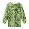 thumbnail image 5 of Psesaysky Green Pickled Cucumbers Print Girls Oversized Hoodies Fleece Pullover Sweatshirts Kids Fashion Hoodie Dress Casual Outfits Fall Winter Clothes for 5-6 Years, 5 of 7