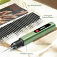 thumbnail image 3 of Wiher Engraving Pen with 30 Bits, Mini Electric DIY Engraver Cordless Rotary Tools Portable Engraving Pen for Metal, Wood, Glass and Plastic, Jewelry (Green), 3 of 6