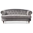thumbnail image 2 of Passion Furniture PF-G0652A-L 70 in. Beverly Velvet 3-Seater Sofa with Nailheads Trim, Dark Gray, 2 of 5