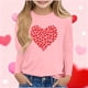 thumbnail image 4 of Blusas y camisas de manga larga con cuello redondo Camisas con estampados de manga larga Cuello redondo lindo Blusas casuales elegantes Ropa Camisas de cuello redondo Niña Top de poliéster, 4 of 4