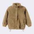 thumbnail image 2 of ANINEO Toddler Girls Boys Winter Long Sleeve Warm Solid Color Thicken Stand Drawstring Thermal Coat Jacket, 2 of 5