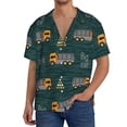 thumbnail image 3 of KLL Big Machine Print Men's Shirt Short Sleeve Button Down Summer Cuba Beach Shirts- X-Large, 3 of 7