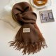 thumbnail image 1 of Winter Cashmere Women Scarf Female Luxury Brand Scarves Lady Tassel Bandana Women Solid Shawl Wraps Foulard Tippet Pashmina, 1 of 5