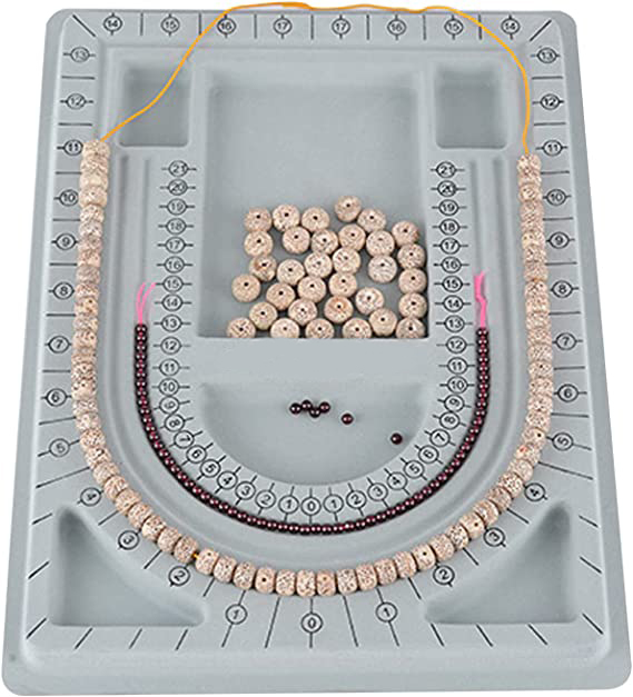 PEACNNG Necklace Design Board Flocked Beading Boards Bead Design Trays