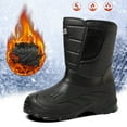 thumbnail image 2 of adviicd Mens Boots Winter Snow Boots for Men Insulated Waterproof Work Hiking Boots Winter Warm Plush Lined Shoes (Black,8), 2 of 6