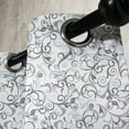 thumbnail image 3 of Ambesonne Floral Grommet Curtain, Damask Antique Curls, 50" x 120", Grey Pale Blue White, 3 of 6