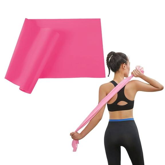 BESTSKY Stretch Bands for Exercise,59.06"*5.91"*0.14" Soft Skin-Friendly Resistance Bands for Working Out,0.15Lb Tpe Resistance Bands for Women,Pink