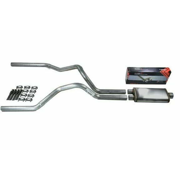 Dodge Ram 1500 Truck 19-25 2.5" Dual Truck Exhaust Kit Flow II Stainless Muffler