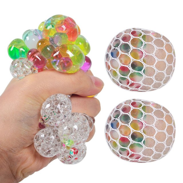 Juego de 1 pelotas antiestrés, coloridas redes de pelotas antiestrés para niños, pelotas antiestrés, pelotas antiestrés, pelotas antiestrés, pelotas antiestrés, pelotas antiestrés, pelotas antiestrés para niños y adultos. Rojo Verde