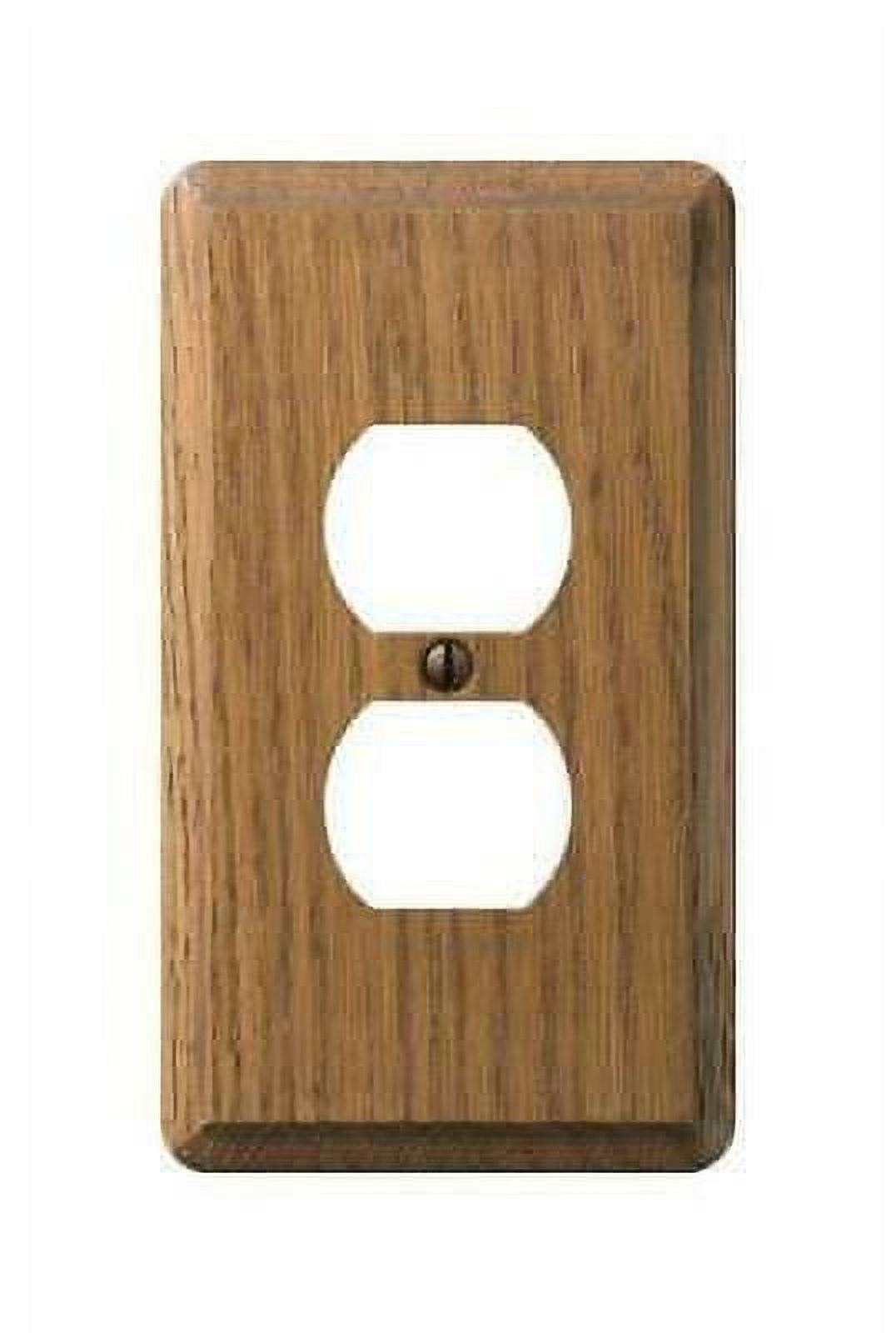 3-PK Amerelle Contemporary 1 gang Wood Duplex Outlet Wall Plate