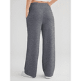 thumbnail image 3 of Pantalones Deportivos Holgados de Cintura Alta para Mujer, Gris Oscuro, Talla M, 3 of 4