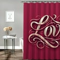 thumbnail image 2 of Love  Bathroom Decor Set , multi size Colorful Luxurious Graphic Print Polyester Fabric Fashion Bathroom Decor Sets with Hooks   Washable shower curtain  Bathroom Shower Curtain Set  with Hooks, 2 of 7