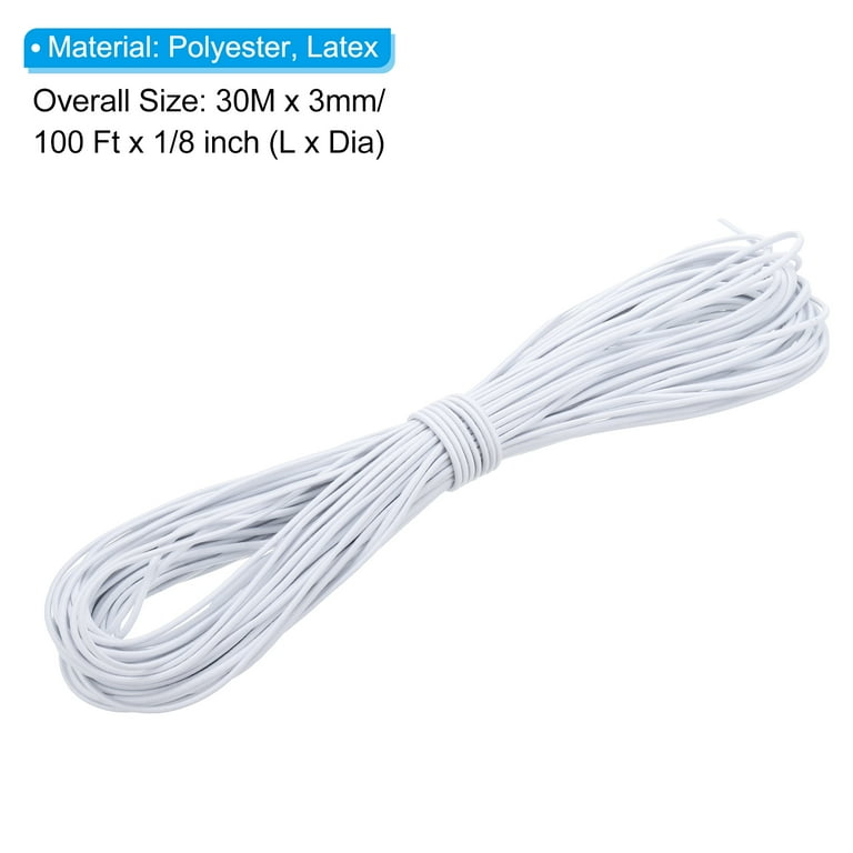Shock Cord Bungee Rope - 5/32 Inch Diameter, 100 Feet, Orange With Tracer (No Hooks)