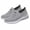 Gray, variant on Eltusu Women Comfort Flat Shoes, No Slip Soft Bottom Closed Toe Breathable Mesh Shoes Khaki Size 6.5