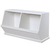 2 Bin White Cubby Unit