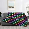 thumbnail image 2 of Fotbe Rainbow Hearts Manta de Franela con Estampado, Manta Ultrasuave para Cama, Sofá, Auto, Hipoalergénica y Antibolitas-60"x50", 2 of 6