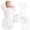 Tiny Elephants, Pink, variant on Transitional Swaddle Sack with Arms Up Half-Length Sleeves and Mitten Cuffs, Better Sleep for Baby Boy & Baby Girl, Tiny Elephants, Sterling, Medium, 3-6 Mo, 14-21 lbs