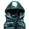thumbnail image 2 of Unisex Shiny Waterproof Sleeveless Jacket Lightweight Puffer Vest, 2 of 2