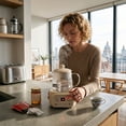 thumbnail image 6 of Leeye Compact Electric Tea Kettle, Small Slow Cooker Warmer for Hot Beverages, Personal Hot Water Heater for Tea, Desk Mini Electric Pot, Beige 3.5 inches, 6 of 7