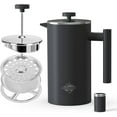 thumbnail image 5 of CrossCreek French Press Coffee Maker, 304 Stainless Steel Coffee Press 34oz (4 cups) Tea maker with 60g Coffee Canister, Double Wall French Presses with Heat Preservation, Camping Portable, Dishwasher, 5 of 7