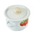 thumbnail image 4 of Novomoskovsjka Posuda Strawberry Cylindrical Enamel Pot with Lid Set of 2 pcs 2.1 Qt (2 L)/4.8 Qt (4.5 L) Enameled Steel Stockpots Cooking Pot Induction Pot Kitchen Pot Stock Pot Soup Pot, 4 of 14