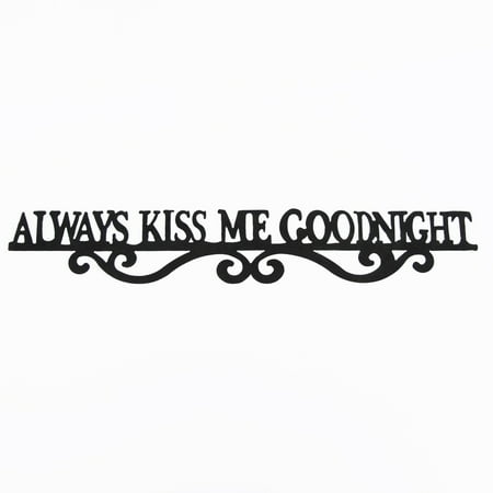 - Always Kiss Me Goodnight Tin Metal Sign Rustic Kids Bedroom Home Decor Wall Art
