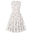 thumbnail image 1 of WILLBEST Vestido Floreado Para Mujer, Vestido Vintage Con Estampado Floral De Cintura Alta Para Mujer, Vestido Informal De Playa Con Bolsillos, Vestidos Largos Midi, 1 of 2