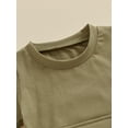 thumbnail image 6 of CIYCuIT Toddler Baby Boys Summer 2Pcs Outfits Short Sleeve Front Pocket T-shirt Tops with Elastic Waist Shorts 3M 6M 12M 18M 24M 3T Infant Casual Solid Color Shorts Sets, 6 of 9