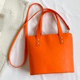 thumbnail image 4 of Bolsa De Hombro Bolso de hombro para mujer Primera capa de cuero de vaca Moda Cubo Bolsos cruzados (Naranja) Ndcxsfigh Para Estrenar, 4 of 8